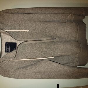 American Eagle Gray Zip-Up Hoodie